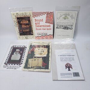 Quilting Items Patterns Book Half Square Triangle Paper Lot of 6 Items